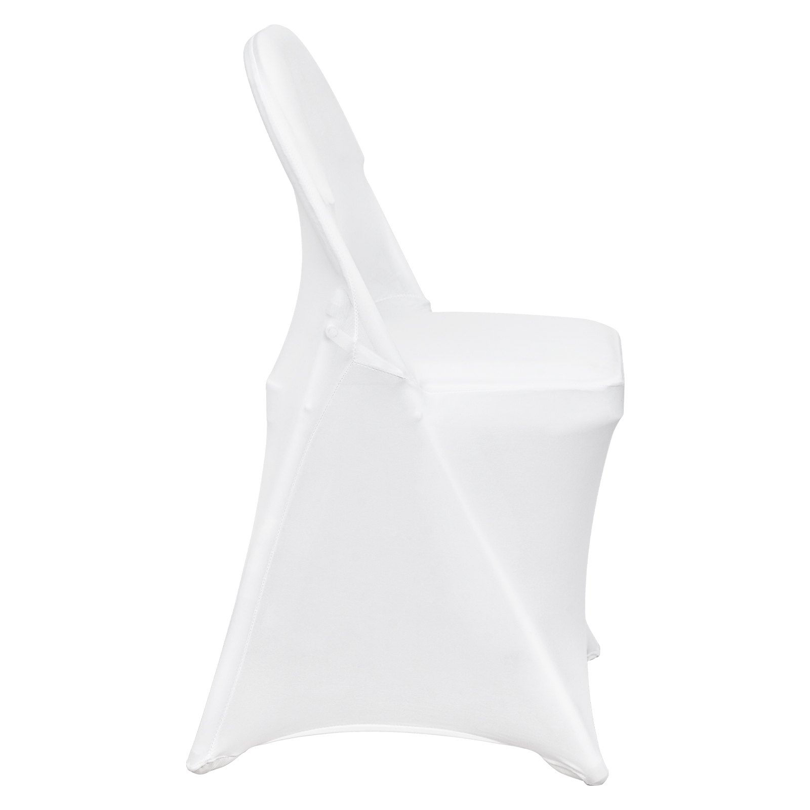 VEVOR White Stretch Spandex Chair Covers - 12 PCS, Folding Kitchen Chairs Cover, Universal Washable Slipcovers Protector, Removable Chair Seat Covers, For Wedding Party Dining Room Banquet Event image 8