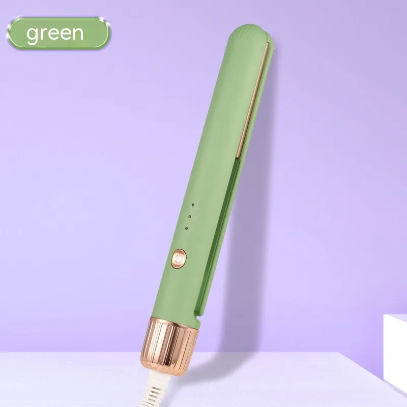 Electric Hair Straightener Two-in-one Small Hair Straightener Mini - Green