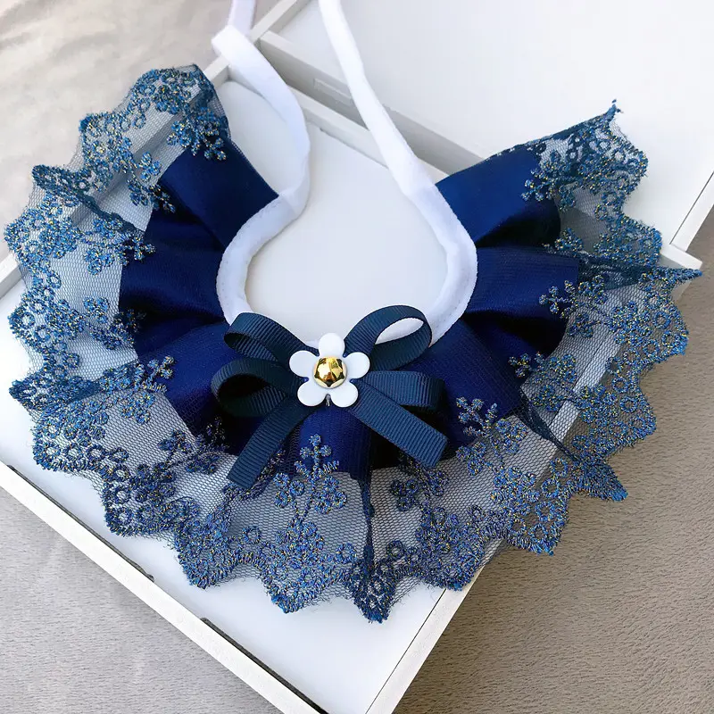 Pet Cat And Dog Lace Bib Saliva