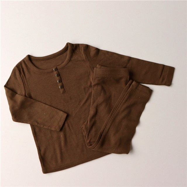 Baby Kids Pajamas Sets Girl Boy Sleepwear Suit Autumn Kids — foto 12