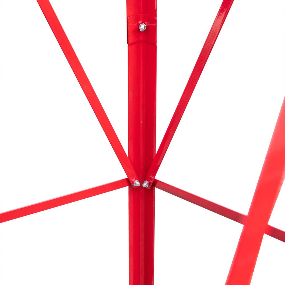 8FT Weather Resistant Yard Garden Windmill Red