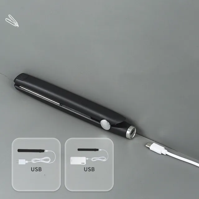 Usb Interface Mini Hair Curler And Straightener Dual use Hair Curler Black - Shop at LoveMi
