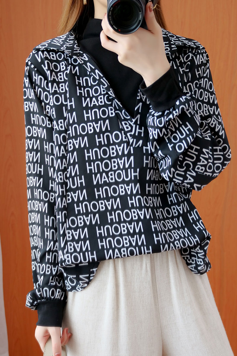 High-neck Western Style Age-reducing Shirt Plus Size Women's Shirt