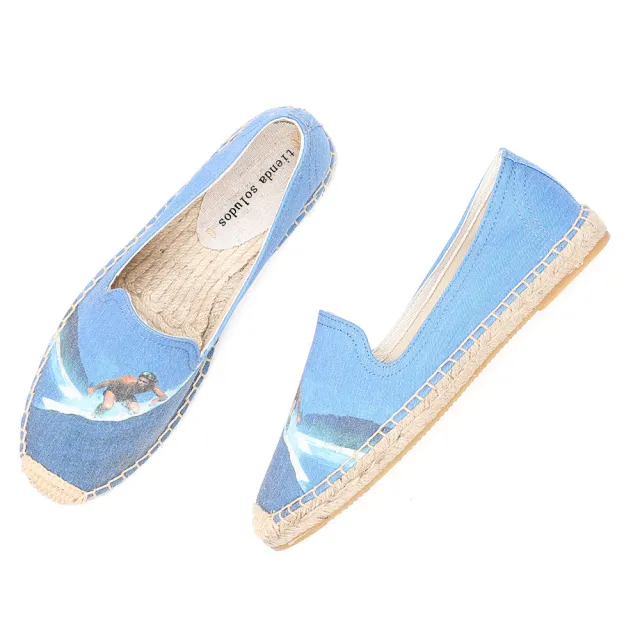 Low cut Canvas Casual Single Shoes Women Printed Fashion Lazy Shoe Tongue Single Surfing 35 - Shop at LoveMi