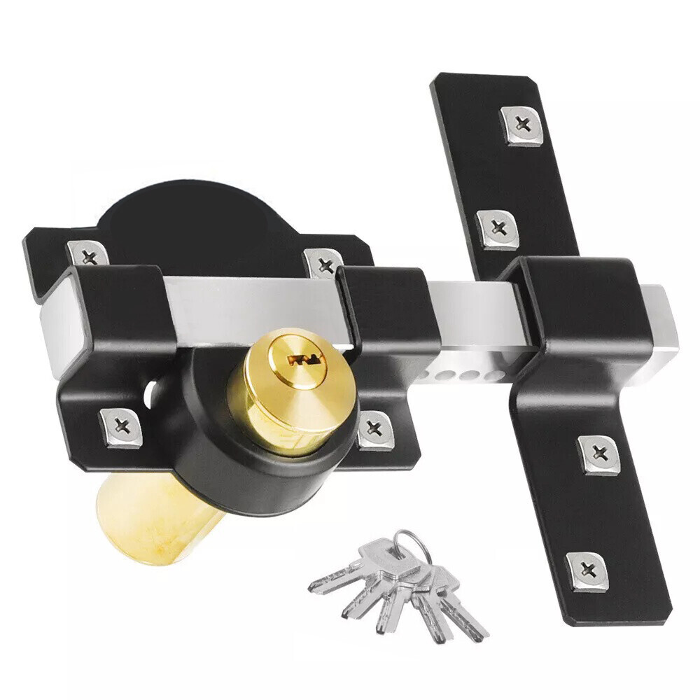 Gate Lock Garden Security Double Long Throw Bolt Rim 5 Keys 50mm Both Sides — image 5