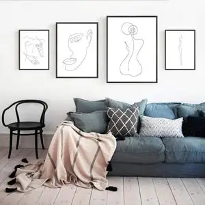 Chic Feminine Canvas Simple Wall Art Home Decor – image 5