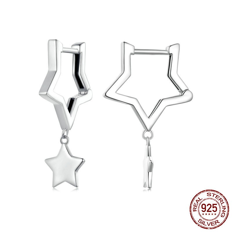 Title 3, S925 Sterling Silver Five-pointed Star Ear Clip