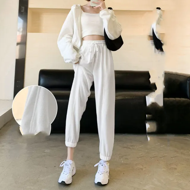 Sports Pants Women's Trousers Spring And Autumn New Thin Style White - Shop at LoveMi