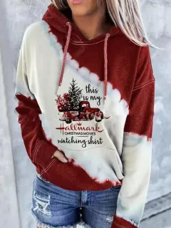 Women's Christmas Tie-Dye Printed Long Sleeve Sweatshirt - 5Color-M - View 1