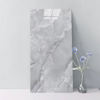 12X PVC Marble Tiles Wall Sticker Self-Adhesive Stick Kitchen Bathroom Decor