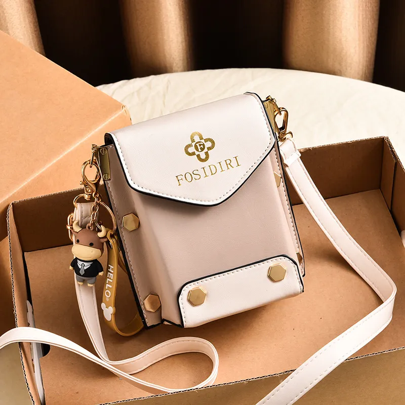 Mobile Phone Bag Women Summer Messenger Bag - White