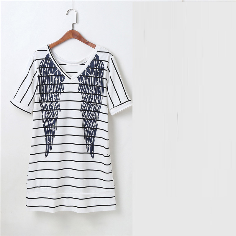 Short Sleeve Striped Dress Summer Family Matching Outfi White - Shop at LoveMi