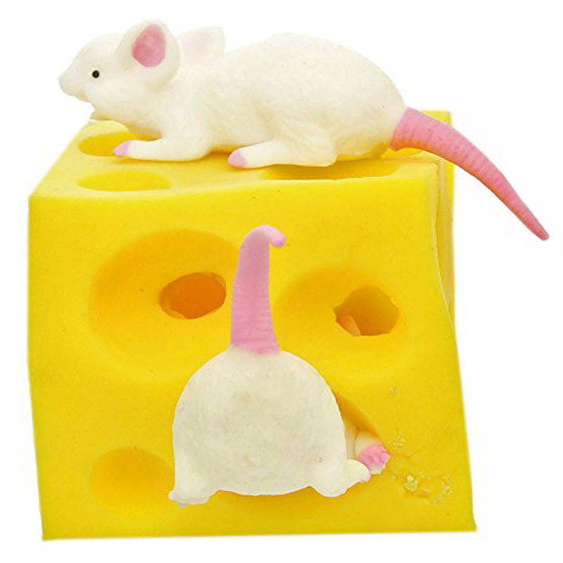 Title 4, Cheese Soft Rubber Elastic Tension Squeeze Toy