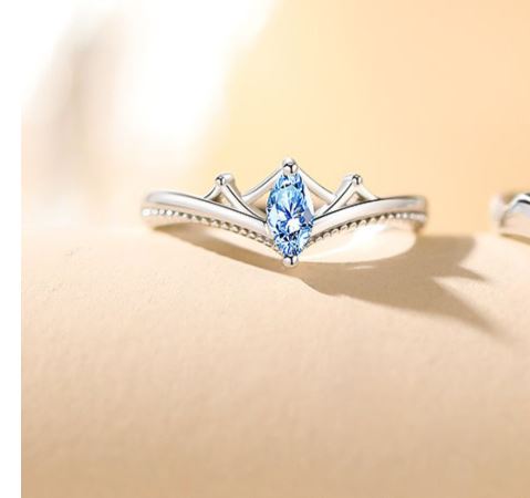 Title 1, Valentines Day Gift Fashion Blue Diamond Crown...