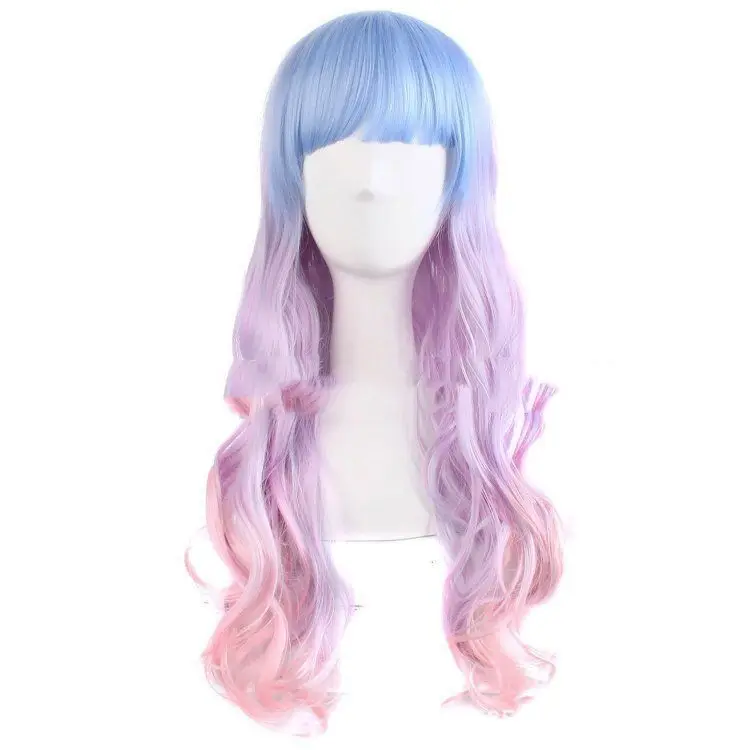 Harajuku Style Colored Female Long Curly Hair