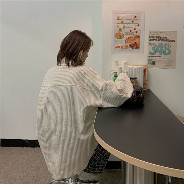 Purple Retro Thickened All-match Design Long-sleeved Shirt Trend