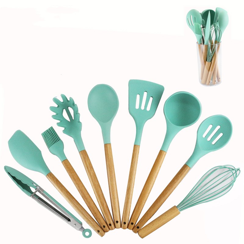 Title 3, New silicone kitchenware with wooden handle