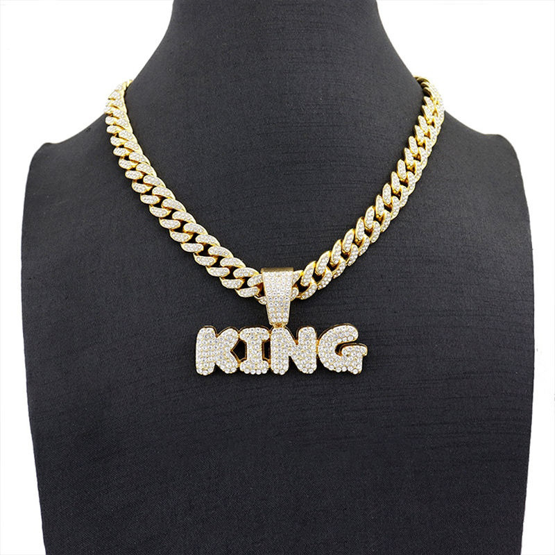 Iced Out Football Pendant Necklace – 13mm Gold 3D CZ Stainless Steel Sports Blin