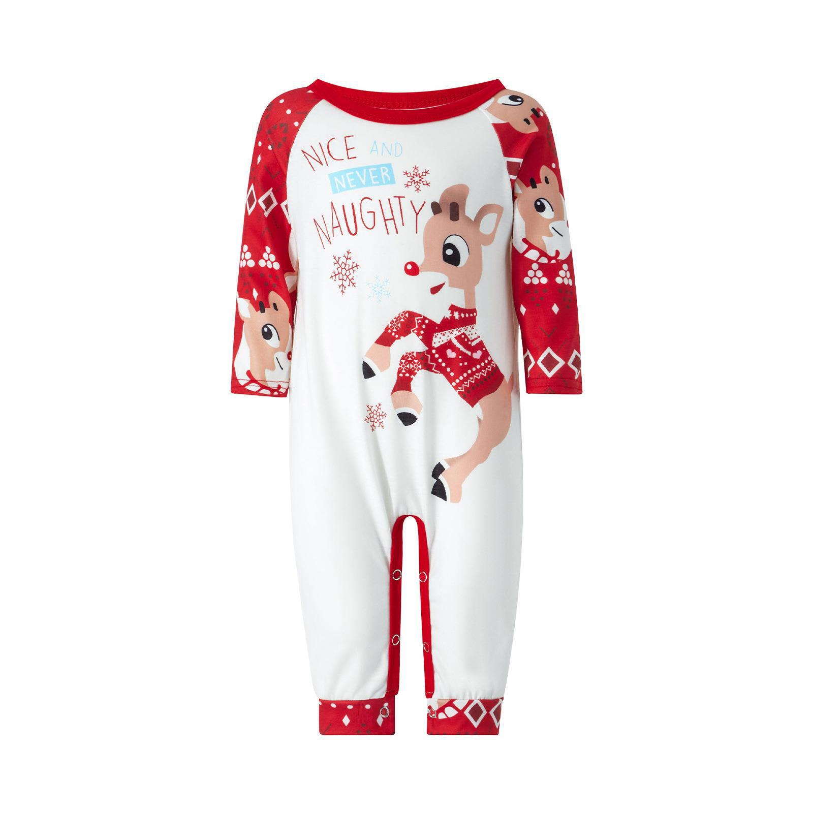 Title 10, Printed Pajamas Christmas Parent-child Wear Rou...