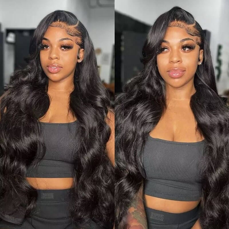 4x6 Lace Closure Wig Human Hair Natural Color Body Wave — foto 6