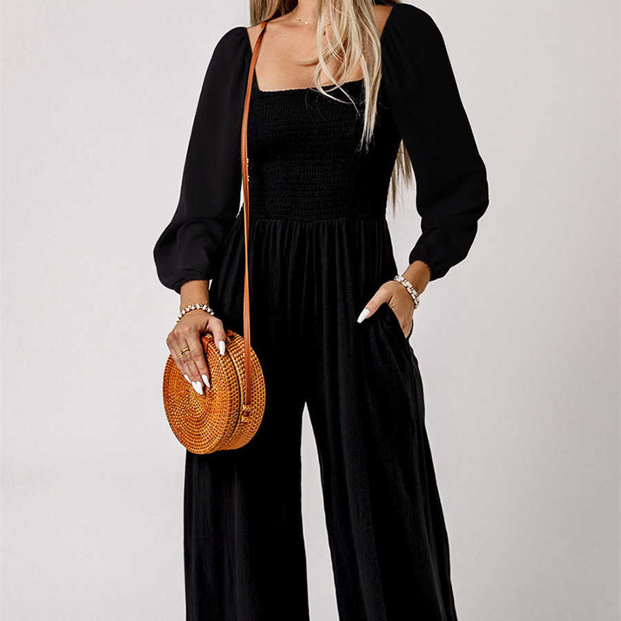 Title 2, Casual All-match High Waist Jumpsuit For Women