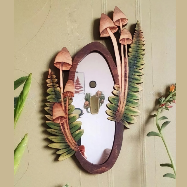 Mushroom Forest Mirror Home Garden Decoration — foto 5