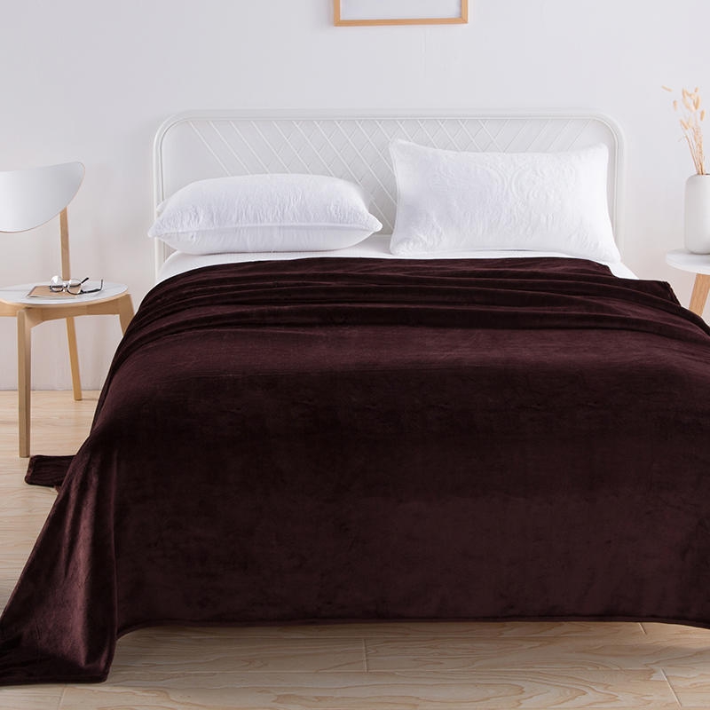 1PC Solid Flannel Throw Blanket, Ultra Soft Warm Plain Lightweight Cosy — image 10