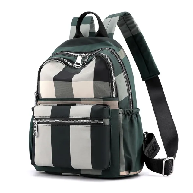 Lattice Versatile Fashion Lightweight Oxford Travel Small Backpack Green - Shop at LoveMi