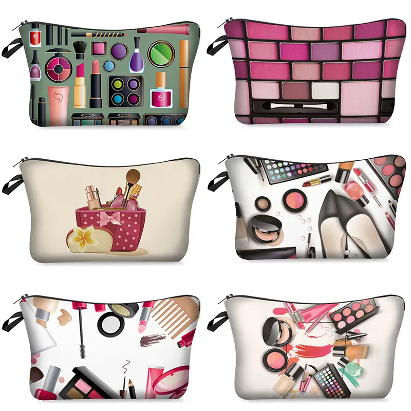 Digital Printing Makeup Cosmetics Series Cosmetic Bag Storage Bag