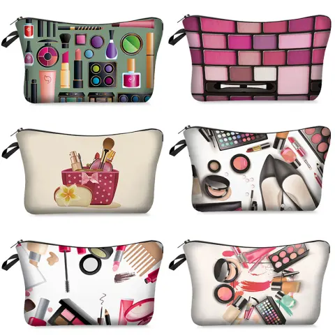 Digital Printing Makeup Cosmetics Series Cosmetic Bag Storage Bag