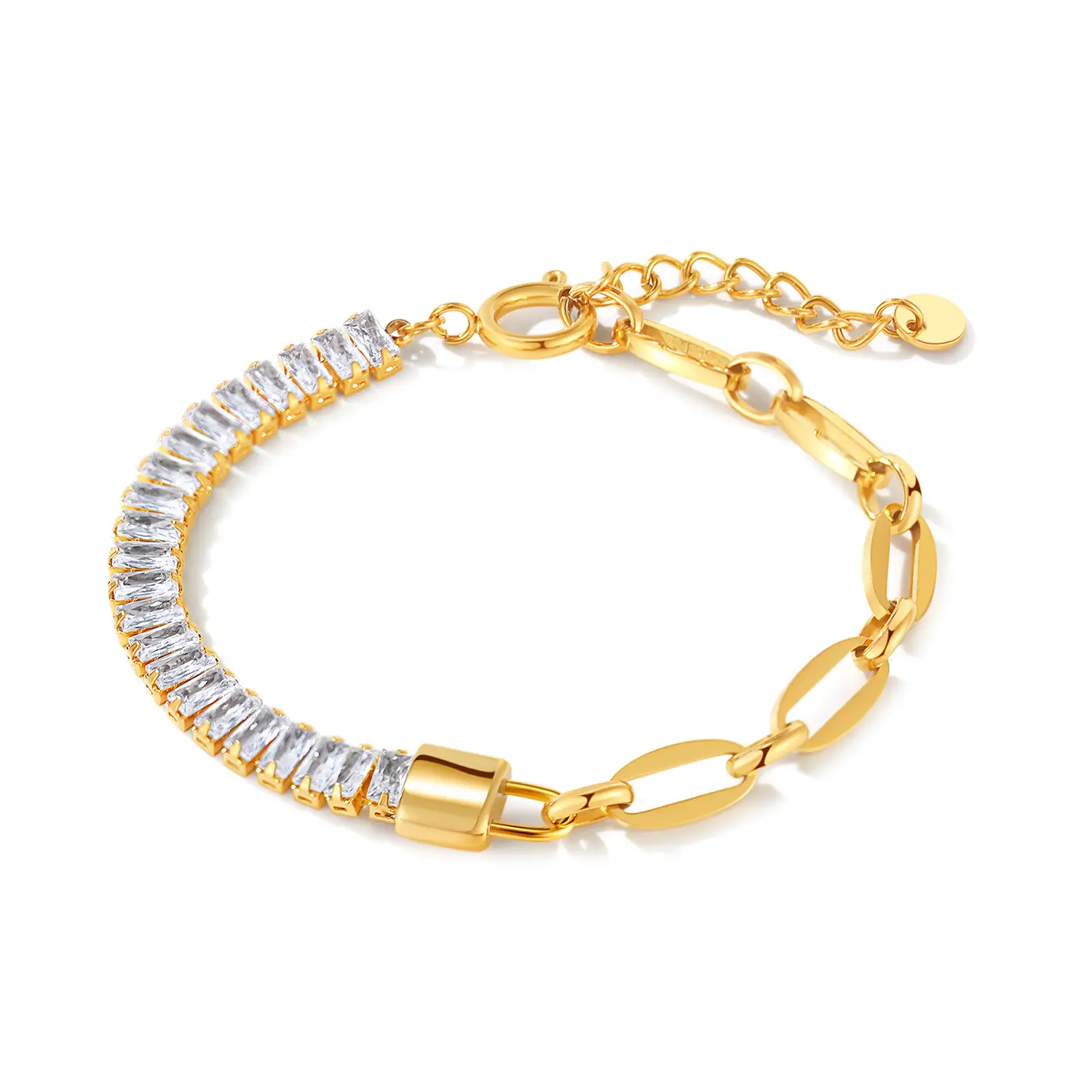 Small Lock Personalized Titanium Steel Thick Bracelet
