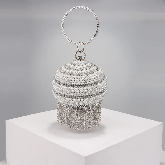 Women's Fashion Glitter Rhinestone Crossbody Clutch Bag Silver - Shop at LoveMi