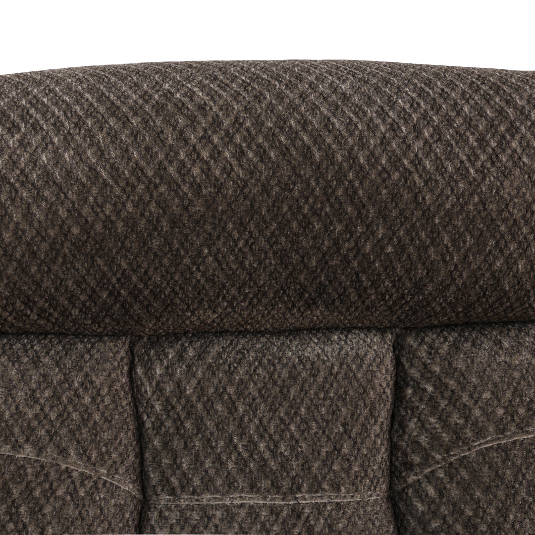 Pickup Only--Brown Cashmere Fleece Living Room Recliner Intelligent 3-Piece Sofa Set