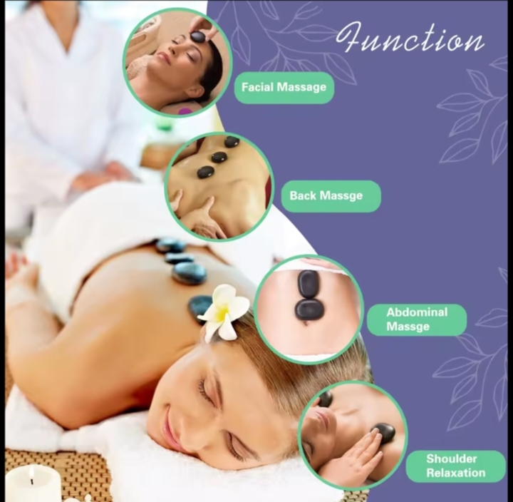 Kit de massage professionnel aux pierres chaudes avec chauffage numérique à contrôle – Image 8