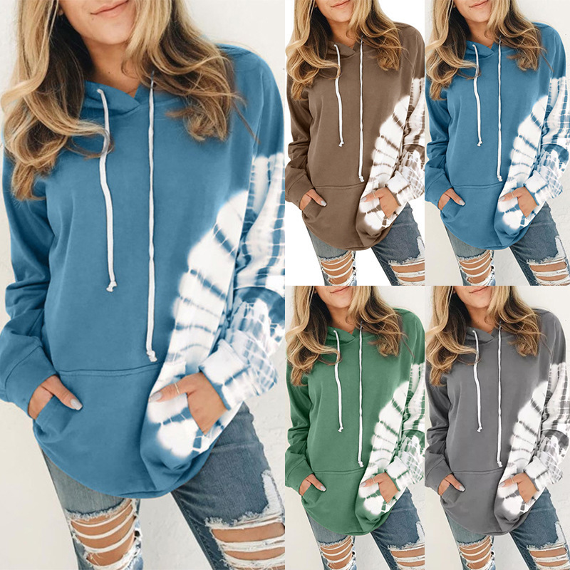 Title 2, New Loose Long Sleeve Printed Hooded Sweatshirt