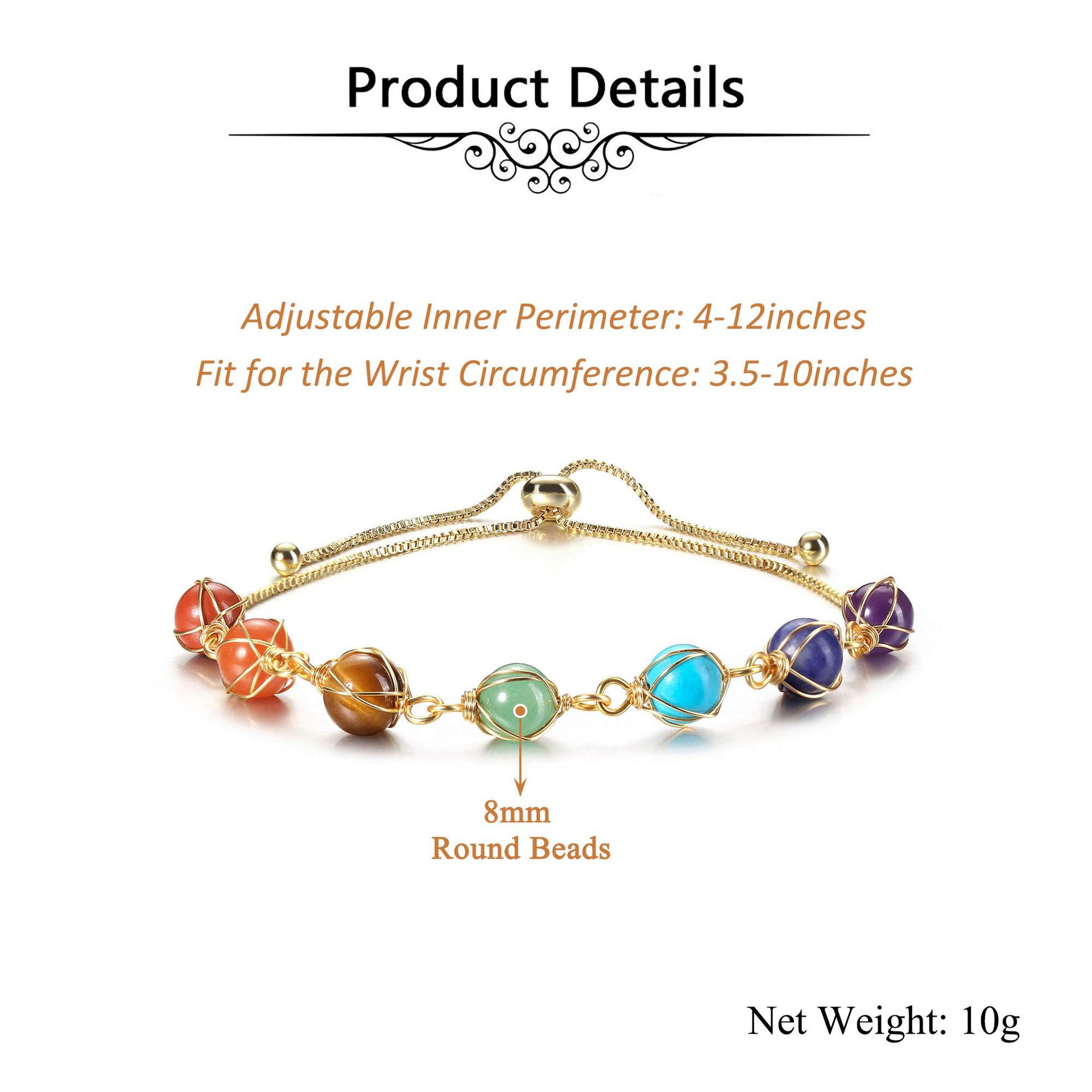 Bracelet Bracelet Natural Stone Seven Gems