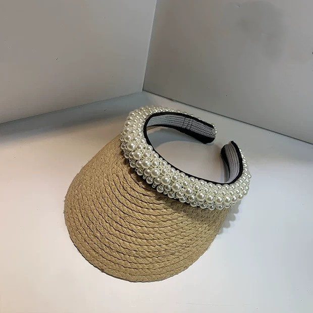 Pearl Sun  Half Empty Straw Hat