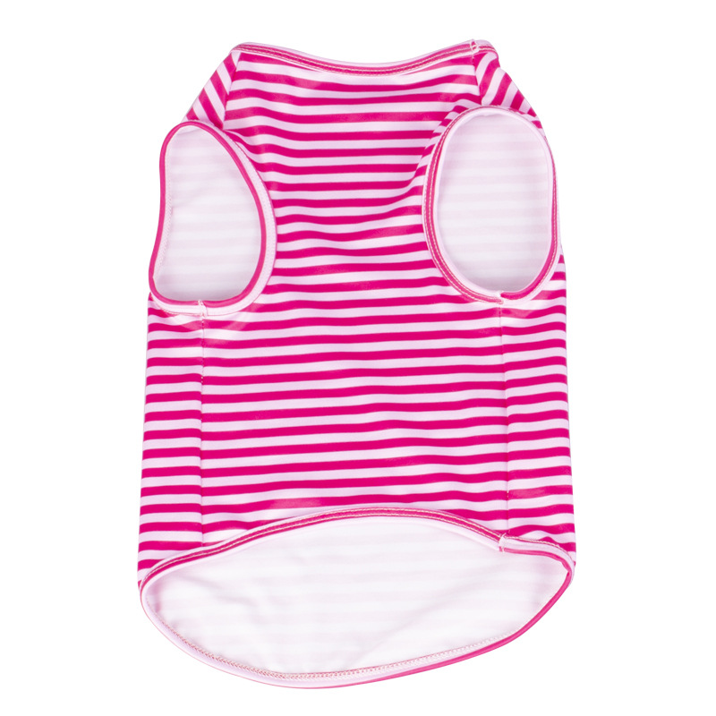 Title 10, Striped Crew Neck Pet Tank Top T Shirt. Comfort...