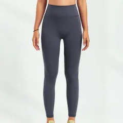Women's High Waist Eco-Friendly Recycled Yoga Fitness Pants - Blue - View 1