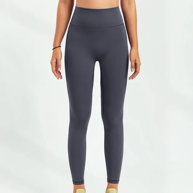 Women's High Waist Eco Friendly Recycled Yoga Fitness Pants Dark Blue Grey - Shop at LoveMi