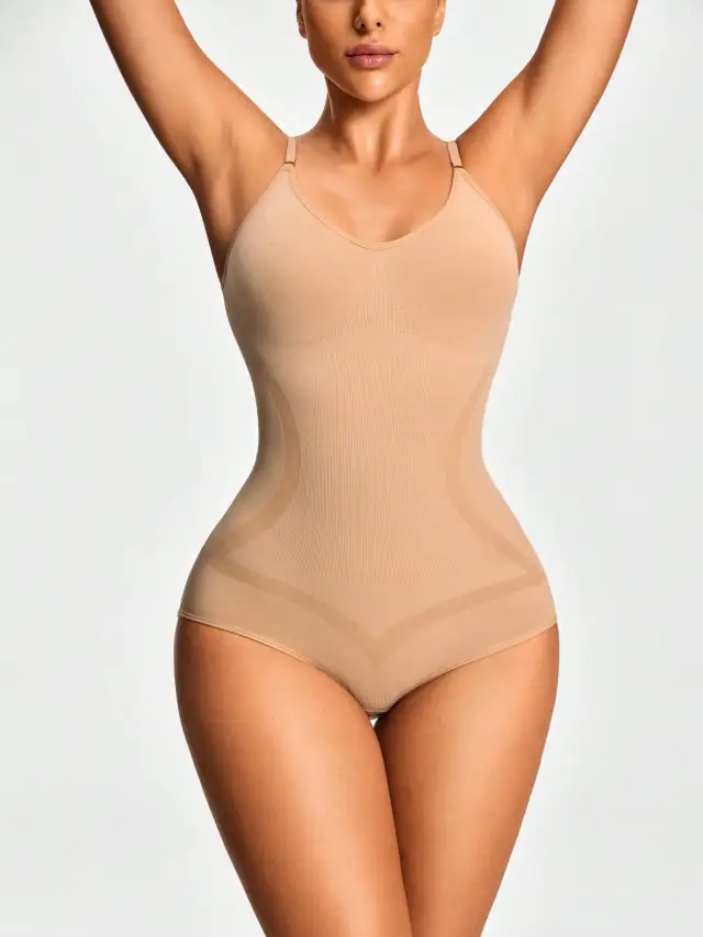 Adjustable Strap Full Body Shapewear Bodysuit Bust Lift, Tummy Control & Butt Enhancement Fair Skinned Xs - Shop at LoveMi