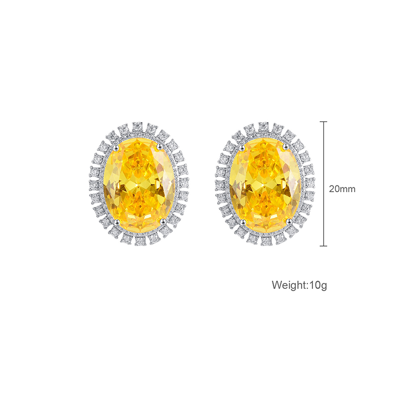 Temperament Female Gentle And Thin Wild Copper Zircon Earrings