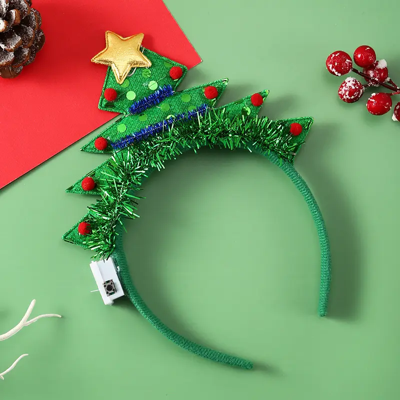 IPC Christmas Hair Band Glowing Headband Xmas