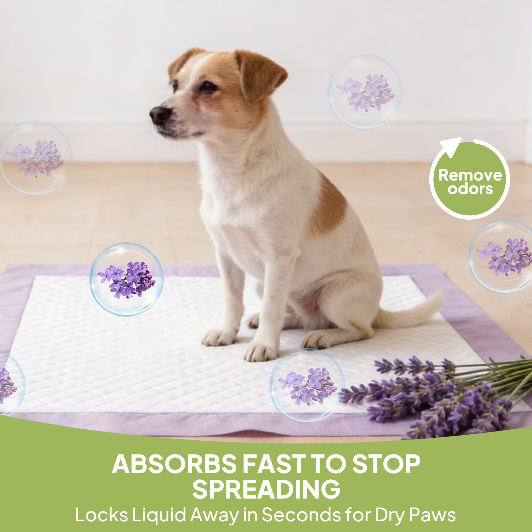 Lavender Scented Disposable Pet Training Pads — foto 10