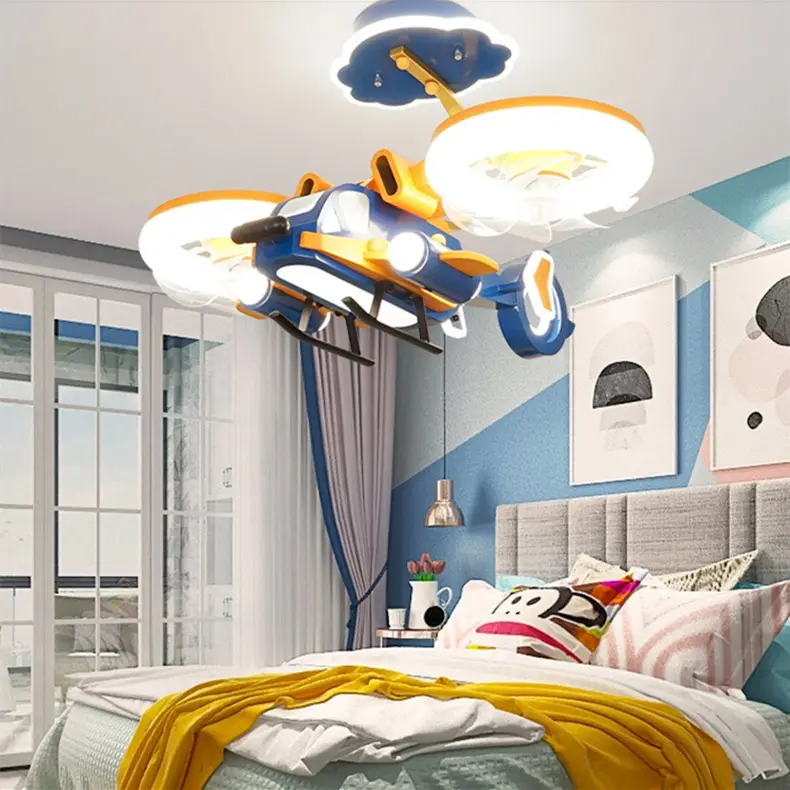 Smart Fighter Boy Large Room Bedroom with Fan Light