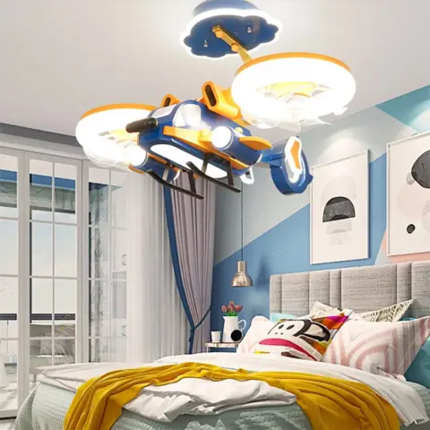 Smart Fighter Boy Large Room Bedroom with Fan Light
