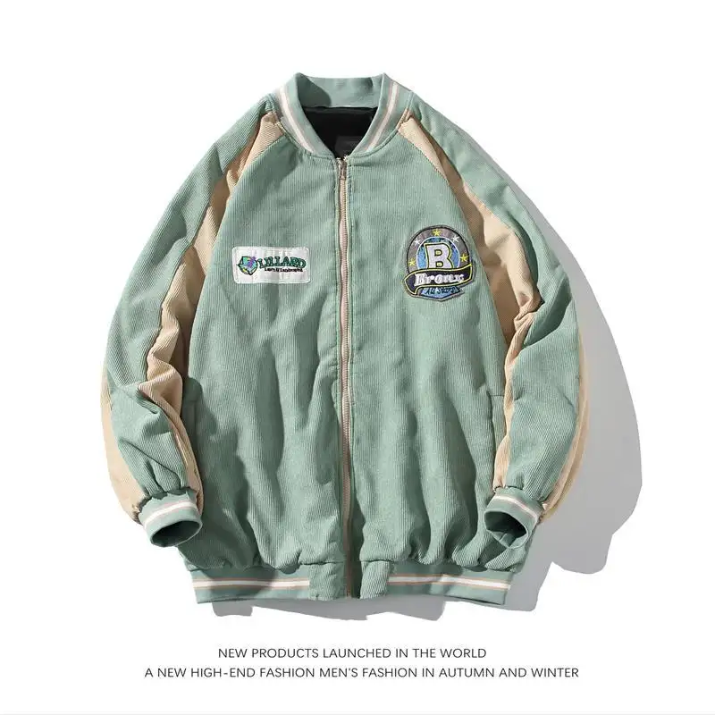 Fashion New Corduroy Baseball Uniform Women's Thin
