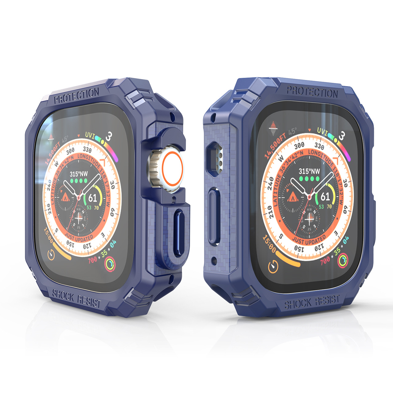 Carbon Fiber Half Pack Electroplating TPU Anti-fall Watch Protective Case - Image 5