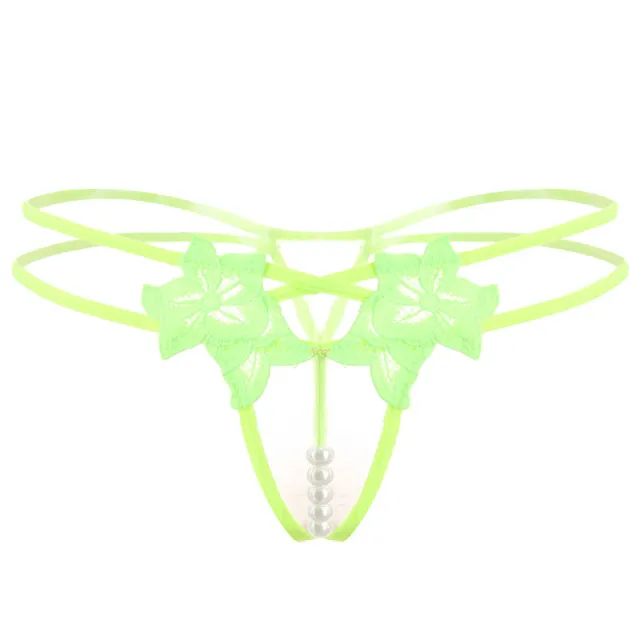 Erotic Lingerie Sexy Embroidered Women's Thong Green - Shop at LoveMi