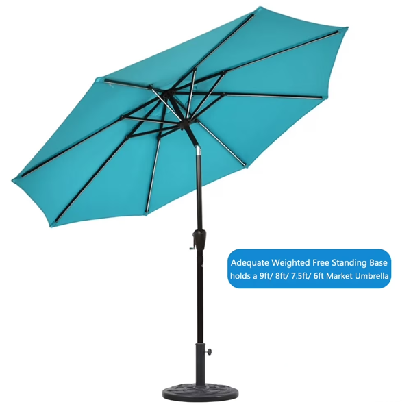 Garden Patio Umbrella Base, Outdoor Market Umbrella Stand, Backyard Umbrella Weight In Black 27lbs  Shipment From Walmart — foto 2